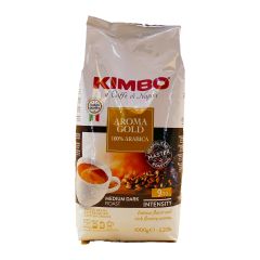 Kimbo aroma gold 100% arabica bonen 1 kg.(014086)