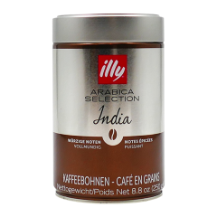 Illy arabica selection India bonen blik 250 gr.(8974)