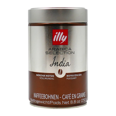 Illy arabica selection India bonen blik 250 gr.(8974)
