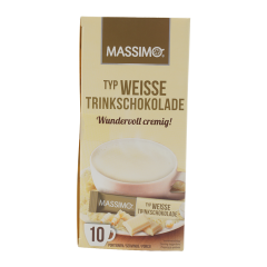 Massimo weisse trinkschokolade 10 sticks / 250 gr.