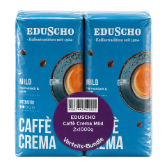 Eduscho caffè crema mild bonen actiepakket 2 x 1 kg.