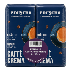 Eduscho caffè crema kräftig bonen actiepakket 2 x 1 kg.